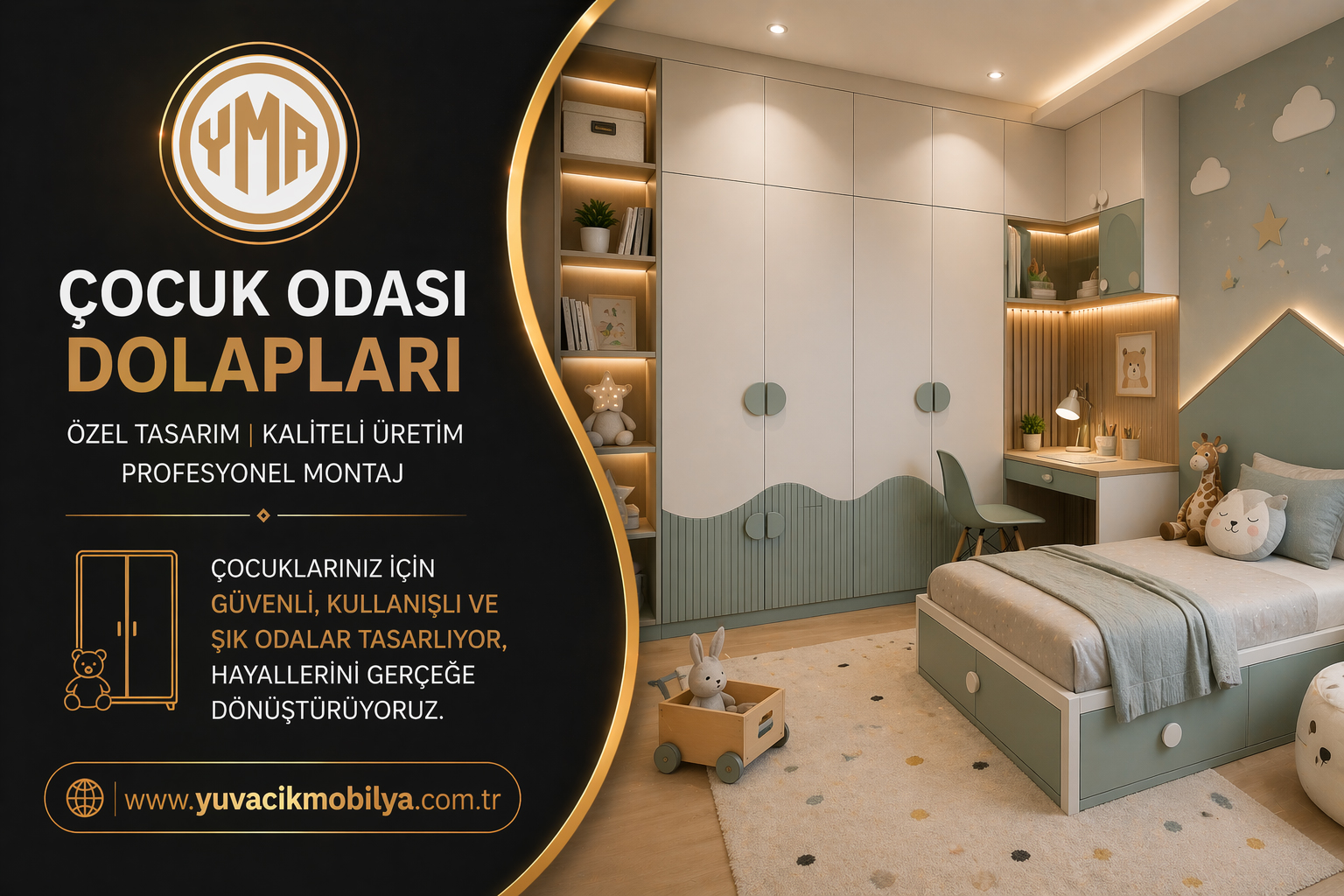 Kocaeli İzmit Yuvacık Mobilya Çocuk Odası Dolapları